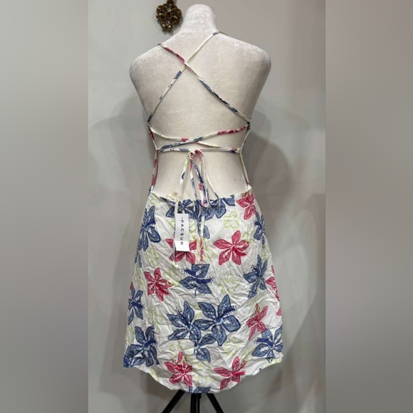 Pacsun L.A Hearts Mini Dress White Floral 100% Rayon Strappy/Size S/ NWT - Picture 3 of 3